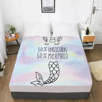 Красочная эластичная простыня с резинкой 150x200/180/200/160x200, наматрасник, покрывало на кровать 135x200 Deep 30cm