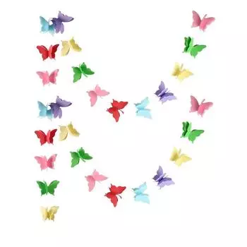 Красочная бабочка, цветок, макет свадебной комнаты, большой бант, день рождения, бумажный цветок, подвесной дизайн 2.8m белый