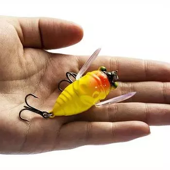 Красочная бионическая рыболовная приманка в виде змееголовой — плавающая приманка с тройными крючками, прочная конструкция из железа и пластика для пресноводной рыбалки A разноцветный