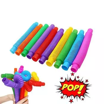 Красочная декомпрессионная трубка для растяжения и растяжения, игрушка для декомпрессии трубки для отпуска и растяжения, приносящая радость, когда вам скучно