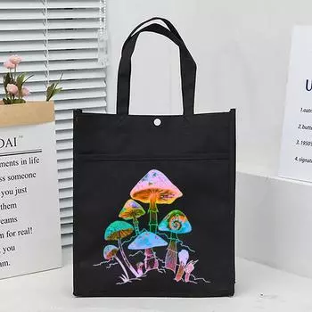 Красочная детская школьная сумка с грибным принтом, сумка для переноски для мальчиков, детские сумки для ручной переноски, студенческие сумки с героями мультфильмов
