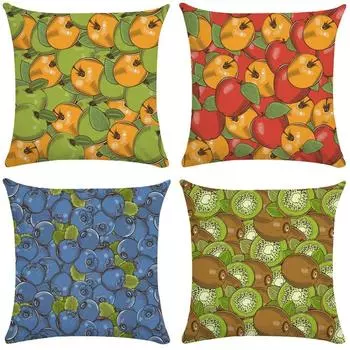 Красочная фруктовая наволочка, летняя лимонная спальня, домашний диван-кровать 40x40cm