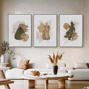 Красочная геометрическая абстрактная картина на холсте, скандинавский настенный художественный постер и принты, современные настенные картины для декора гостиной 21x30cm No Frame