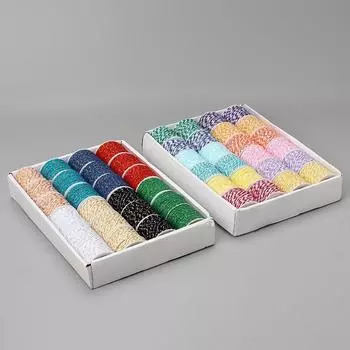 Красочная хлопковая нить, сделай сам, плетеная декоративная веревка ручной работы, 1,5 мм, хлопковая нить для упаковки
