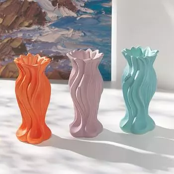 Красочная художественная ваза, керамическая гидропонная ваза, цветочная композиция, домашний декор, настольные украшения, украшение сада No.1