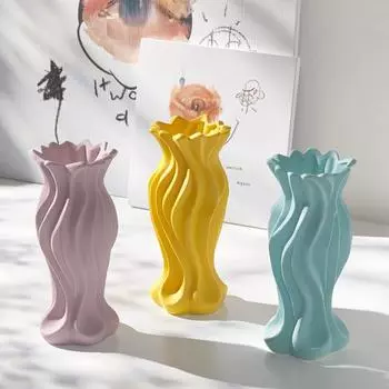 Красочная художественная ваза, керамическая гидропонная ваза, цветочная композиция, домашний декор, настольные украшения, украшение сада No.1