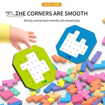 Красочная игра-головоломка с блоками, интерактивная игра для родителей и детей, развитие мелкой моторики, образовательная игра-головоломка из ЭВА, подарок для малышей, мальчиков и девочек A