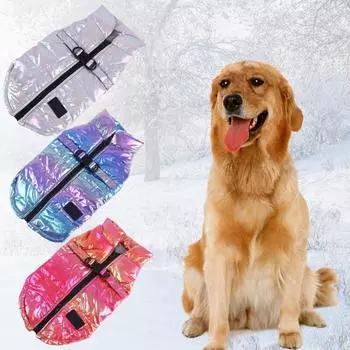 Красочная куртка для собак, одежда, зимняя теплая водонепроницаемая стеганая жилетка для домашних животных, одежда для чихуахуа, йоркширского щенка, одежда для собак M