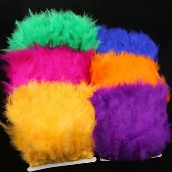 Красочная маленькая плюшевая ткань из перьев с перьями индейки, головные уборы своими руками, поделки, одежда, лампы и фонарики, декоративные перья белый