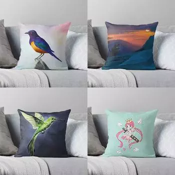 Красочная мультяшная милая наволочка, подушка, украшение для детской комнаты, наволочка для гостиной, спальни, милое украшение для дома 40x40cm