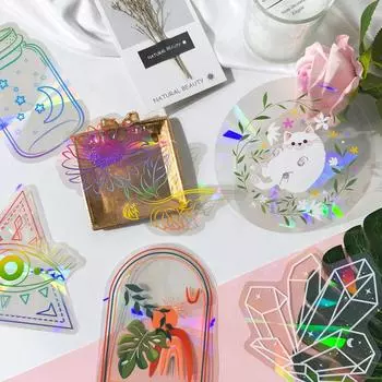 Красочная наклейка на окно, Ловец Солнца, радужная призма, бабочка, статическая стеклянная наклейка, ПВХ, противоударное стекло, домашний декор 30*22cm