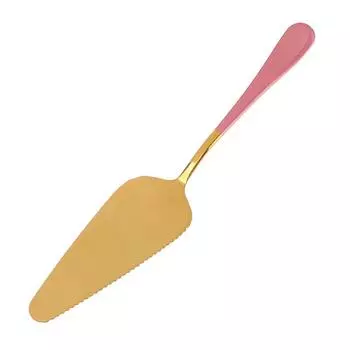 Красочная нержавеющая сталь с зубчатыми краями, резак для торта, лопатка для пиццы, лопатка для торта, лопаточка для торта серебряный