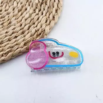 Красочная прозрачная линия собака акриловая заколка для волос забавная геометрическая акула заколка-краб для женщин девушек аксессуары для густых волос инструмент