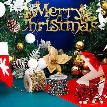 Красочная рождественская гирлянда из лампочек, мини-поддельная гирлянда из пластиковых лампочек, украшение для кукольного домика, вечеринки, свадьбы, декора 50cm зелёный