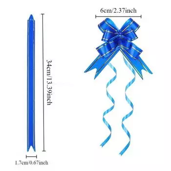 Красочная ручная цветочная лента для упаковки подарков, свадеб, вечеринок, свадеб, рождественских украшений для дома, аксессуаров 20PCS синий