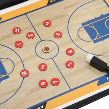 Красочная складная ПУ кожа водонепроницаемая противоскользящая магнитная тренерская баскетбольная доска для тактики, учебная демонстрационная доска