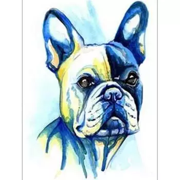 Красочная собака Алмазная вышивка Крест Стежок 5d Diy Алмазная картина Животное Мозаика Украшение дома 20X30CM