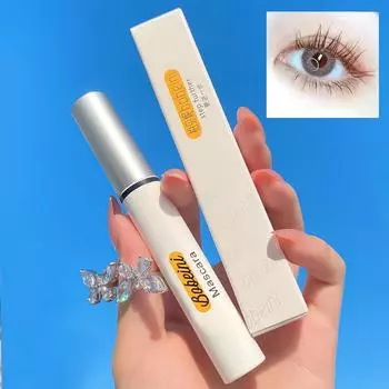 Красочная тушь для ресниц, водостойкая, длинная, толстая и вьющаяся, которую нелегко снять, макияж натуральный 01#