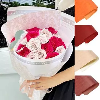 красочная упаковка для букета, яркая цветная бумага, пригодная для вторичной переработки, декоративная винтажная печать, упаковка для подарочной коробки «сделай сам» темно-зеленого