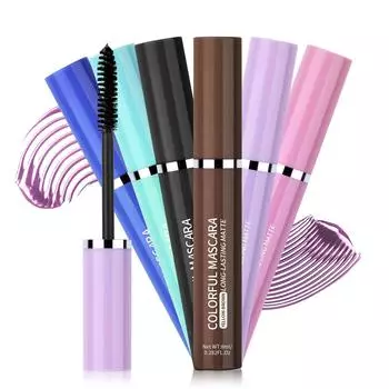 Красочная водостойкая тушь для ресниц, водостойкая и не размазывающаяся, густая и подкрученная, рождественский сценический макияж, 8 мл One Size зелёный
