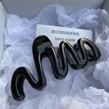 Красочная заколка-краб для волос в виде волны из желе, модная заколка для волос для девочек, темпераментная женская корейская милая простая нерегулярная элегантная головная повязка, подарки G