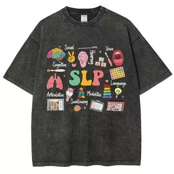 Красочная женская футболка с принтом букв, свободная, с заниженной линией плеча, оверсайз, с коротким рукавом, модный дизайн, повседневный милый топ S