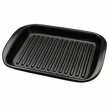 Красочная жизнь Термостойкий Сделано в Японии Термостойкий Разница Температур Керамический Поднос Гриль Плита Совместима Каратто-сан 350 чёрный