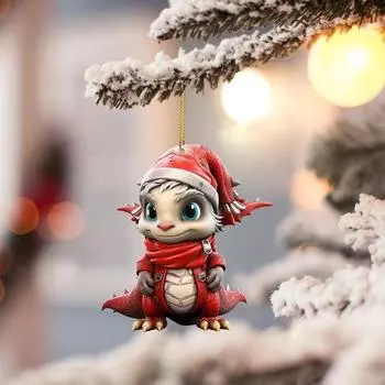 Красочное милое украшение в виде дракона для причудливой елки и забавные аксессуары для автомобиля