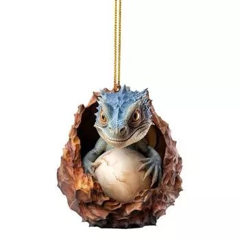 Красочное очаровательное мультяшное украшение салона автомобиля-динозавра для праздников Рождества 1