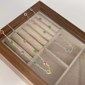 Красочное ожерелье из натурального камня, женское лето 2023, новинка онлайн-инфлюенсера, цепочка на ключицу, простое модное темпераментное универсальное ожерелье