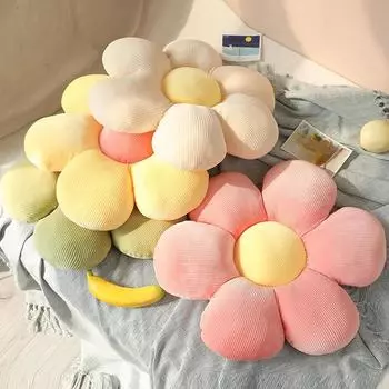 Красочные 35/45 см шесть лепестков цветов плюшевые подушки подушки лепестки растений мягкие игрушки для девочек мальчиков домашний декор подарок 30cm-35cm