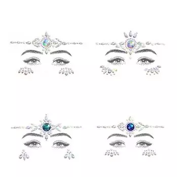 Красочные 3D Кристалл Наклейка Креативная Временная Татуировка Наклейка Стразы Наклейка Женщины style 19