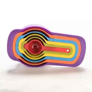 Красочные 6 шт. кухонные радужные мерные ложки мерные стаканы ложка чашка набор посуды для выпечки набор измерительных инструментов