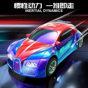 Красочные акустооптические детские инерционные гоночные машинки, устойчивые к падениям спортивные машинки-симуляторы, акустооптические спецэффекты гоночные машинки для дрифта, игрушки жёлтый/красный