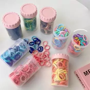 Красочные эластичные ленты для волос для девочек, консервированная кружевная веревка для волос, высокая эластичность, эластичная кружевная веревка, детская повязка на голову с хвостиком, не повреждает волосы