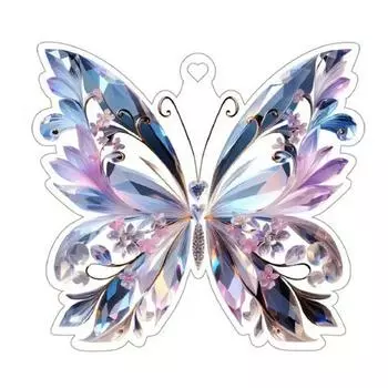 Красочные бабочки Акриловый кулон переливающийся 2D бабочка украшение подвесной орнамент для зеркала заднего вида автомобиля Декор для окна дома Buttefly