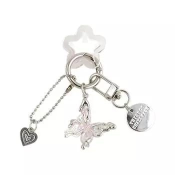 Красочные бабочки сердце кулон брелок сплав брелок звезда сумка украшение модный аксессуар для женщин и девочек 2