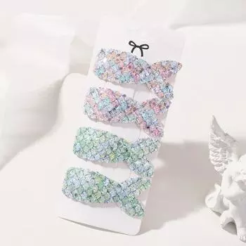 Красочные Блестящие Блестки Рыбий Хвост Зажим-автомат Милый Принцесса Вечеринка по случаю дня рождения Аксессуары для волос Челка Заколка Модный Головной убор Подарки