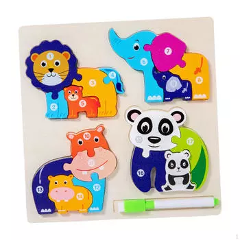 Красочные деревянные головоломки для юных умов - набор развивающих игрушек forest