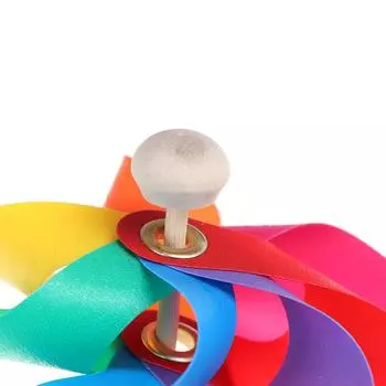 Красочные деревянные мельницы для садовой вечеринки 7 листьев ветряная мельница украшения детские игрушки