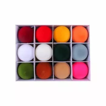 Красочные флокированные рождественские шары, украшения своими руками, плюшевые круглые шары, упакованные в коробку, украшения для рождественской елки, подвесные шары, аксессуары One Size