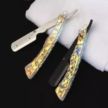 Красочные градиентные цвета для укладки волос, бритья и ножа, мужская ручная бритва для ухода за волосами, нож для бритья чёрный