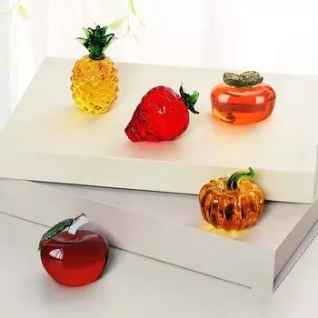 Красочные хрустальные фрукты украшение стола фруктовые фигурки подарок сувенир домашний декор