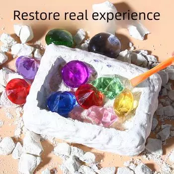 Красочные игрушки для раскопок драгоценных камней: Образовательные слепые коробки для детей