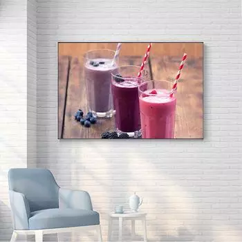 Красочные картины на холсте с фруктовым соком, настенные художественные картины, современный стиль для гостиной, украшения дома, без рамки 21*30cm