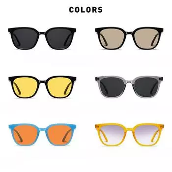 Красочные контрастные трендовые поляризованные солнцезащитные очки. Модные корейские солнцезащитные очки для пар. Солнцезащитные очки знаменитостей в Интернете.
