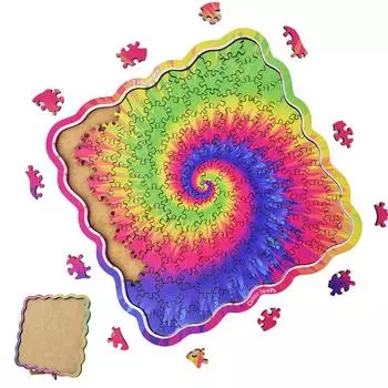 Красочные круглые развивающие игрушки, красочные деревянные пазлы