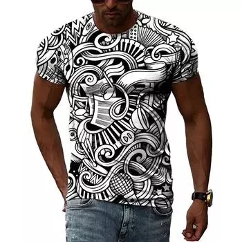 Красочные крутые футболки с абстрактным искусством и графикой в стиле хип-хоп, уличные футболки с 3D-принтом, летние мужские футболки с круглым вырезом и короткими рукавами XXS