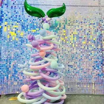 Красочные латексные шары Macaron, арка-баллон с русалкой, юбилейный шар для дня рождения, украшение для вечеринки, комплект арки для девочек