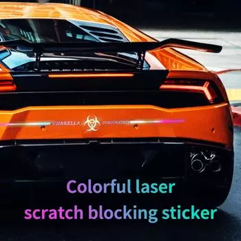 Красочные лазерные наклейки для автомобиля Крутые солнцезащитные наклейки Светоотражающие водонепроницаемые автомобильные украшения Аксессуары Наклейки Автомобильные аксессуары